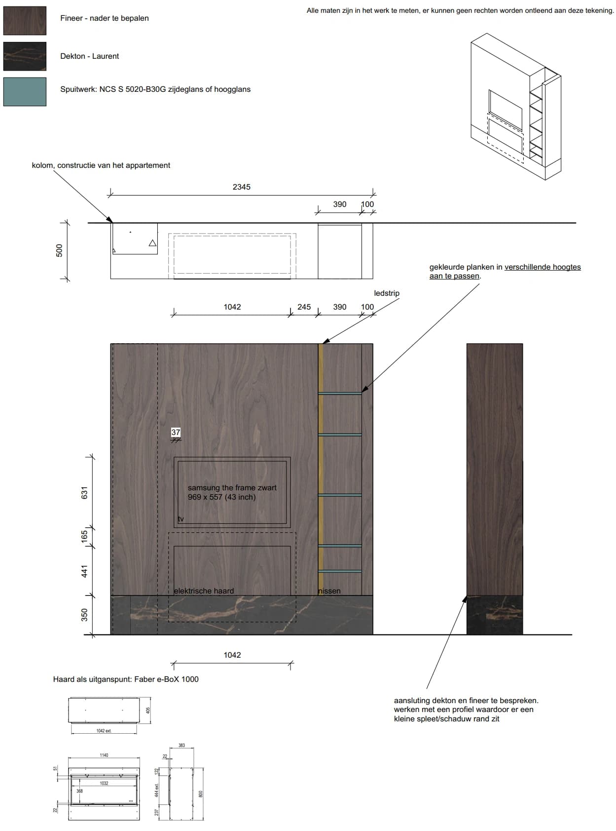 Maatwerktekening, appartement met zeezicht