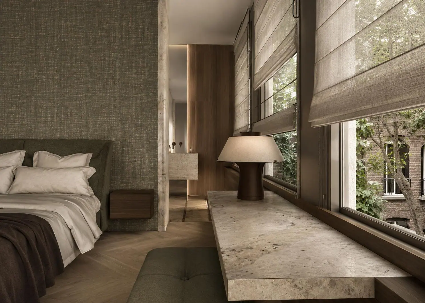 Projectbeeld, en-suite badkamer