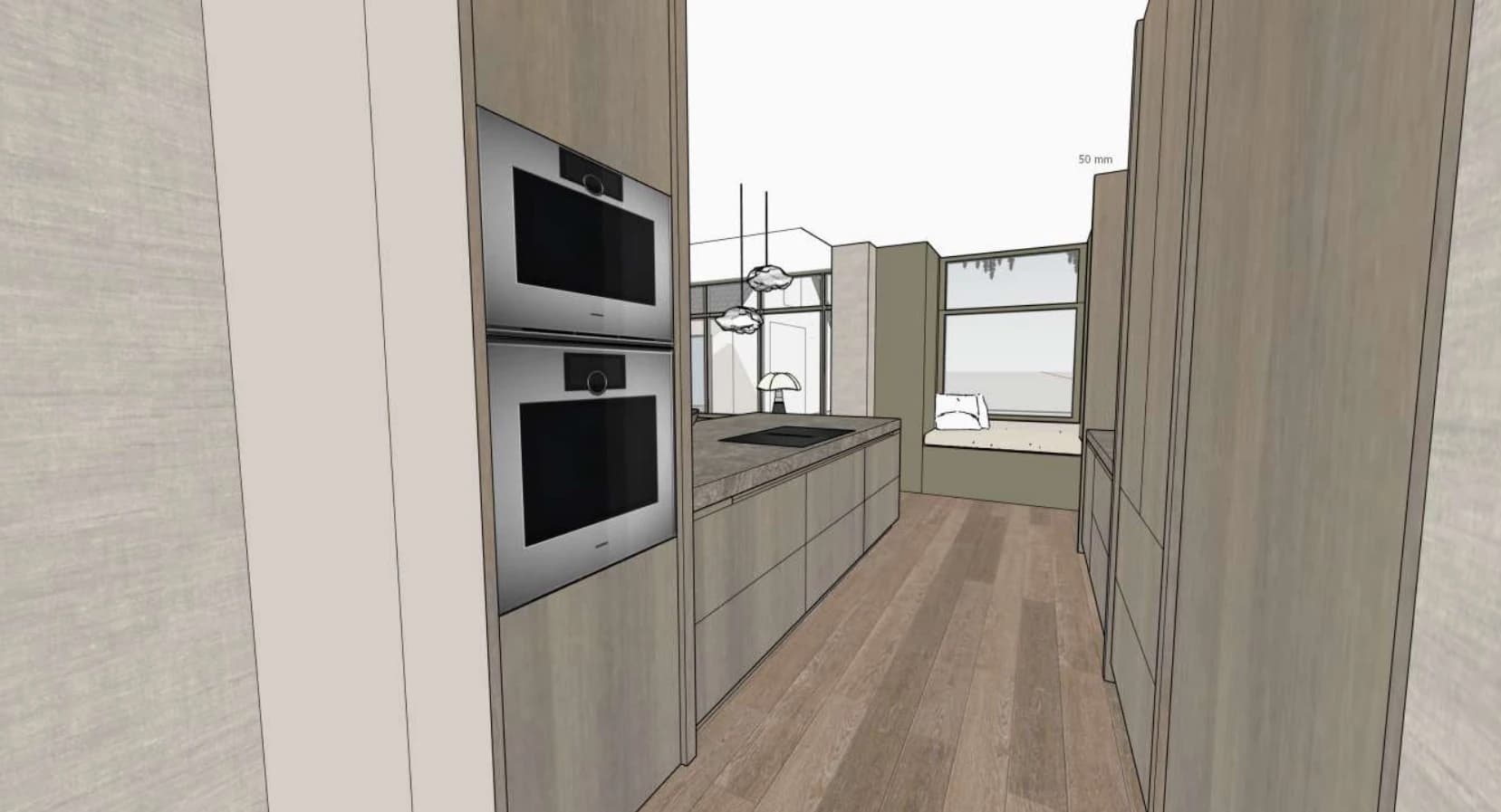 Schetsontwerp 5, woonhuis aan het water