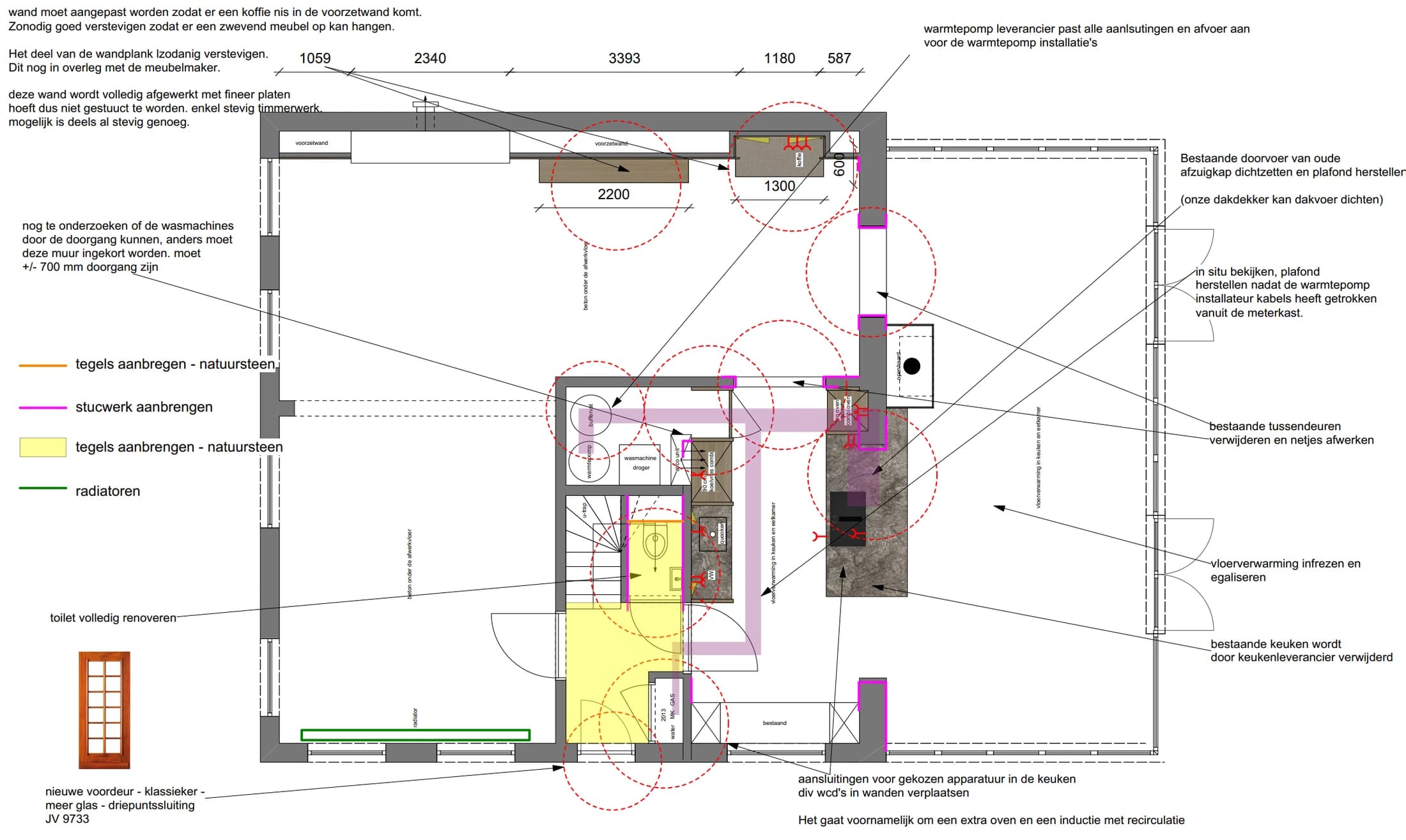 Plattegrond, woonhuis aan het water