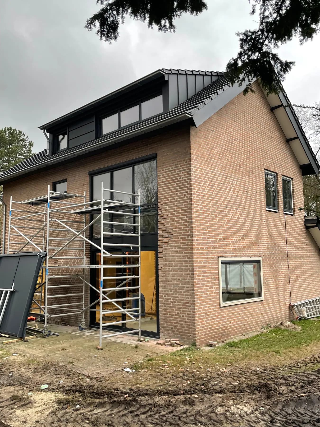 Tijdens de uitvoering 10, woonhuis met tuinkamer