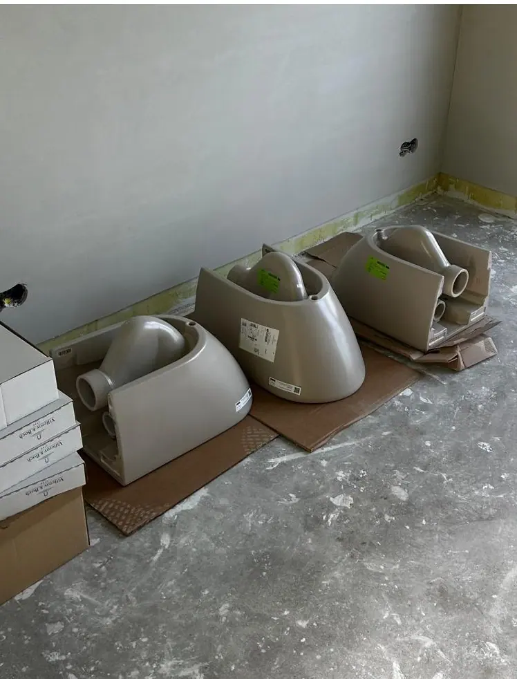 Tijdens de uitvoering, badkamerrenovatie