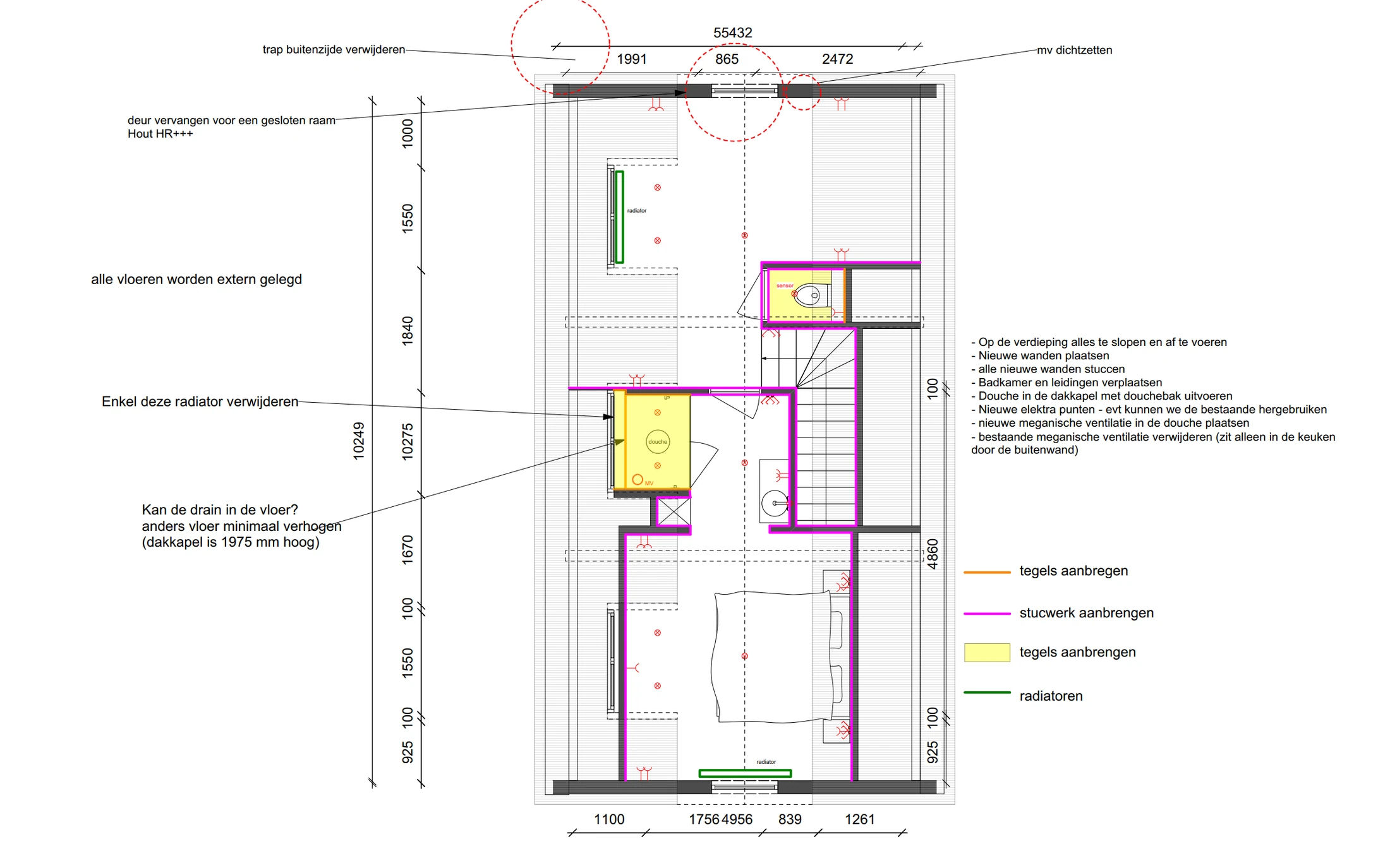Plattegrond 2, bouwtekeningen en technische voorbereiding