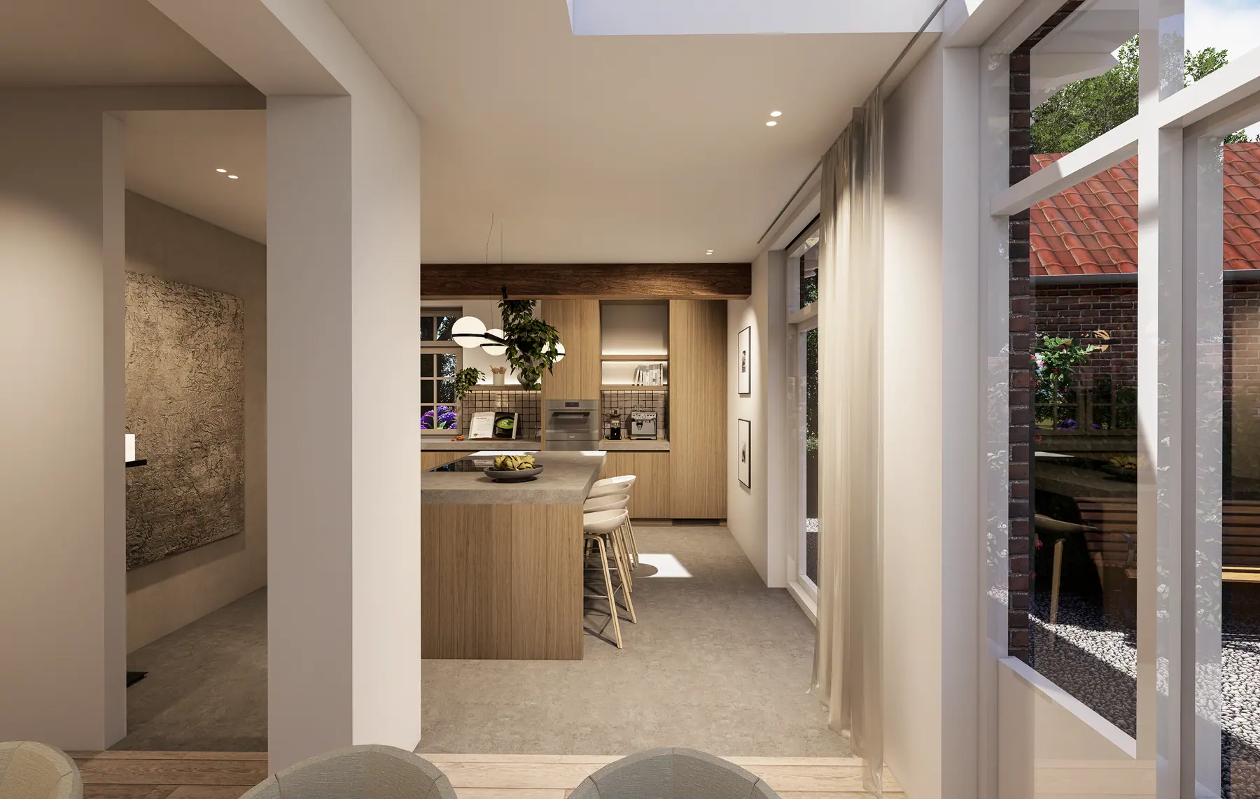 3D-visualisatie van het ontwerp, keukenrenovatie