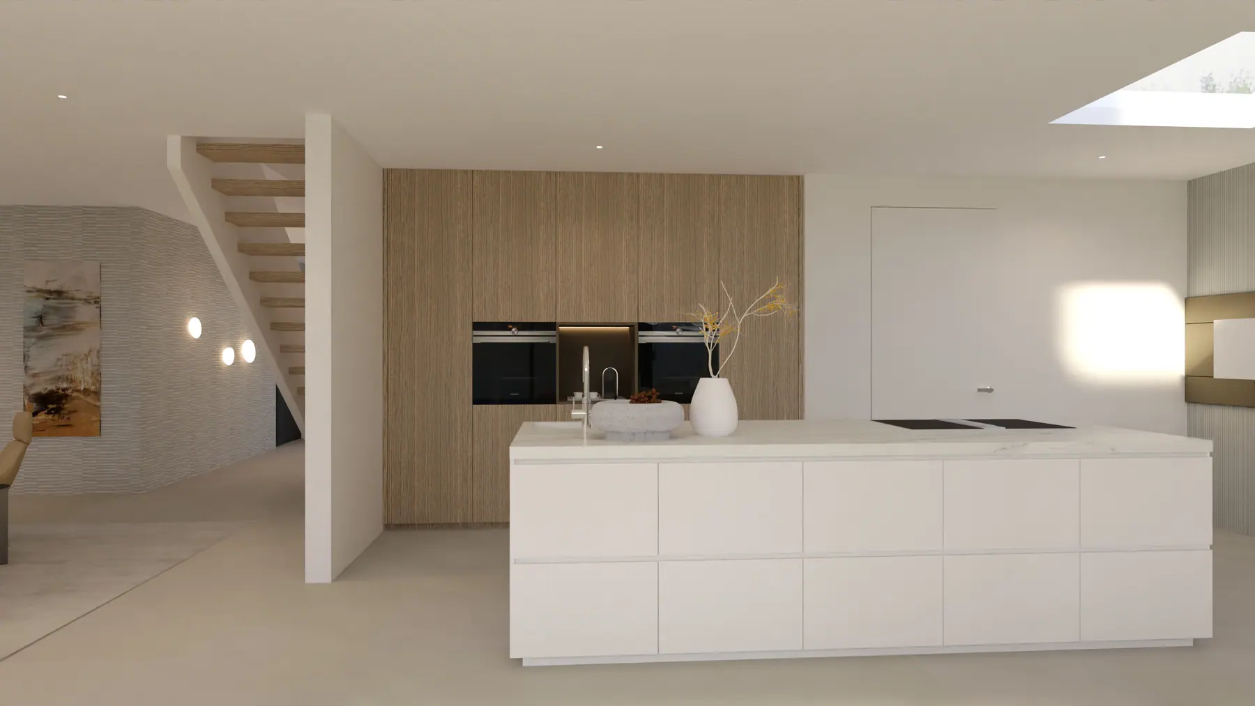 3D-visualisatie van het ontwerp 4, nieuwbouw