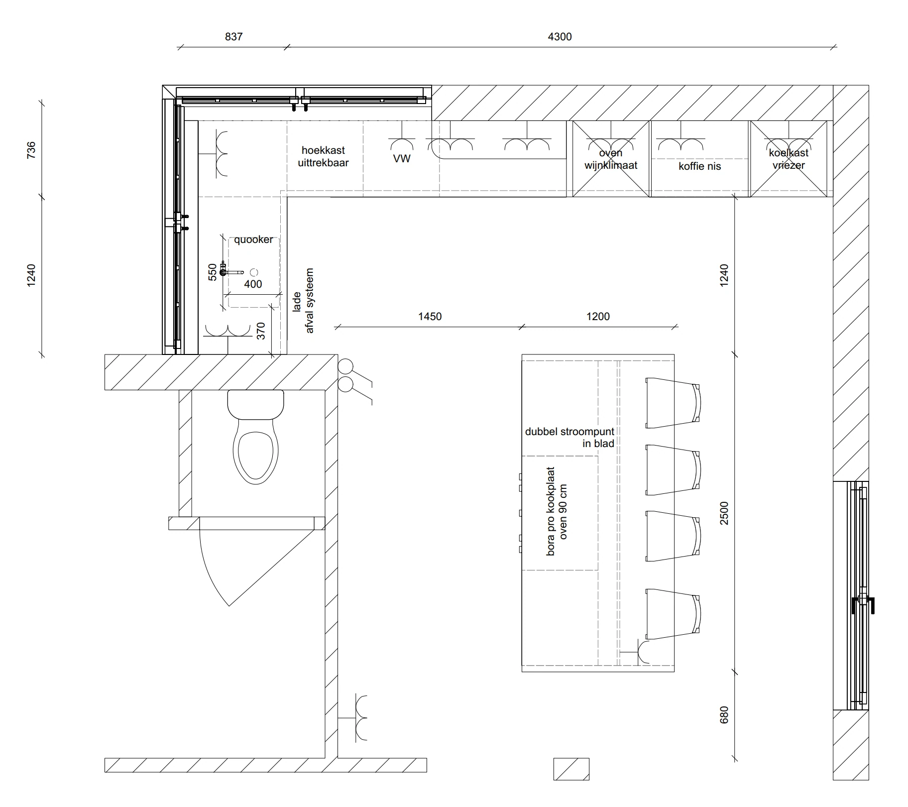 Plattegrond 2, uitbouw