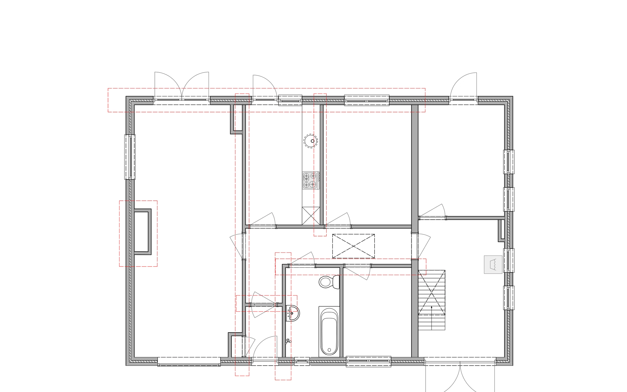 Bestaande situatie, plattegrond 1 van 7